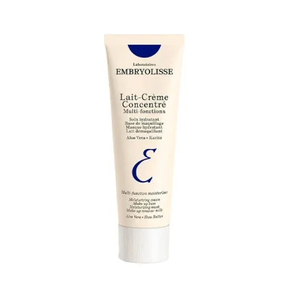 Embryolisse Lait Cream Concentre-کرم مرطوب کننده چندمنظوره امبری اولیسه پایه آرایش شیر پاک کن ماسک مرطوب کننده پس از اصلاح مراقبت بعد از آفتاب برای همه نوع پوست غیر کومدوژنیک لوله و بسته بندی آلومینیومی قابل بازیافت ساخت فرانسه حاوی شی باتر و الوورا