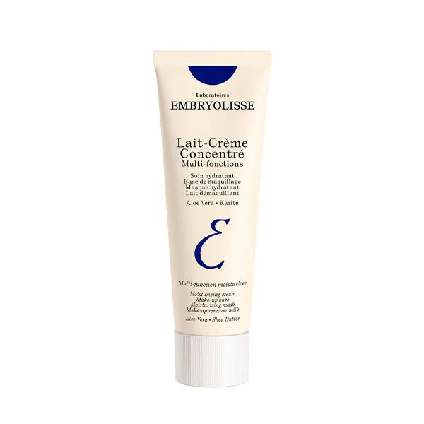کرم-چند-منظوره-امبریولیس-1 Embryolisse Lait Cream Concentre-کرم مرطوب کننده چندمنظوره امبری اولیسه پایه آرایش شیر پاک کن ماسک مرطوب کننده پس از اصلاح مراقبت بعد از آفتاب برای همه نوع پوست غیر کومدوژنیک لوله و بسته بندی آلومینیومی قابل بازیافت ساخت فرانسه حاوی شی باتر و الوورا