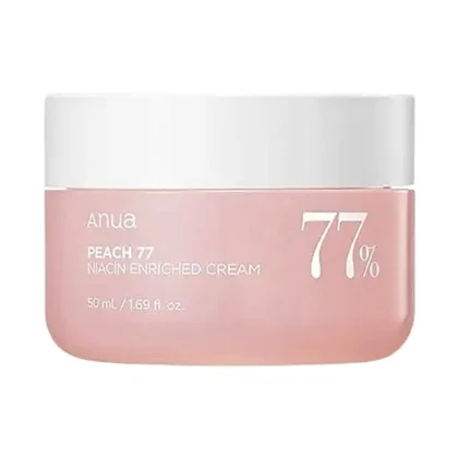 کرم هلو 77 و نیاسینامید آنوا روشن‌کننده، آبرسان ANUA Peach 77 Niacin Enriched Cream