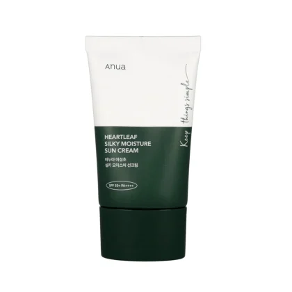 ضدآفتاب مرطوب کننده و تسکین دهنده آنوا ANUA Heartleaf Silky Moisture Sun Cream