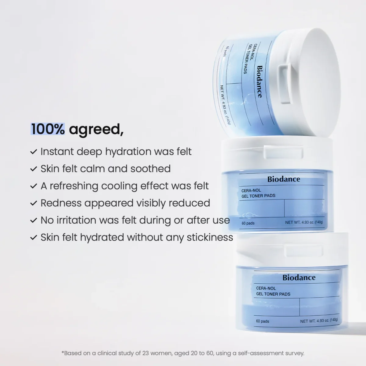 ژل تونر پد آبرسان عمیق سرانول بیودنس BIODANCE CERA-NOL GEL TONER PADS - Image 10