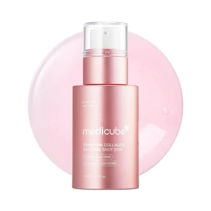سرم اگزوزوم PDRN و کلاژن شات 2000 مدی کیوب-MEDICUBE pink PDRN COLLAGEN SHOT 2000