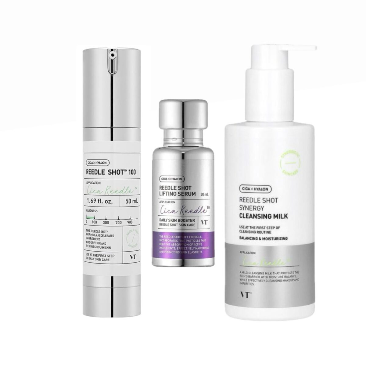 ست رفع منافذ و لیفتیگ ریدل شات 100 وی تی-VT COSMETICS Bundle CICA Reedle Shot 100