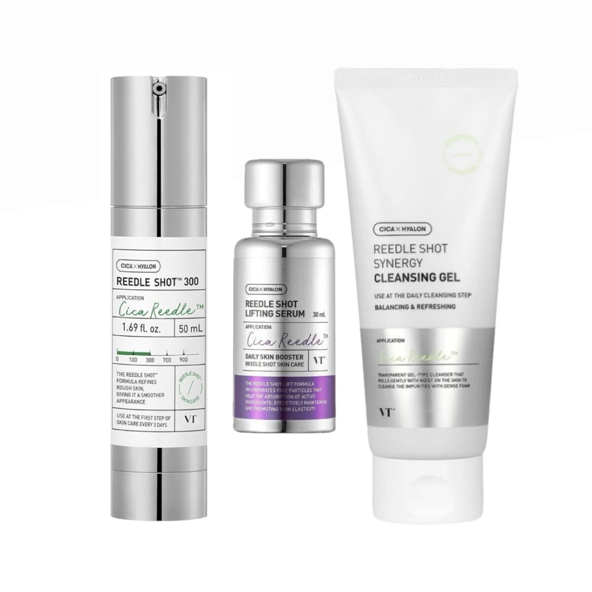 ست رفع منافذ و لیفتیگ ریدل شات 300 وی تی-VT COSMETICS Bundle CICA Reedle Shot 300