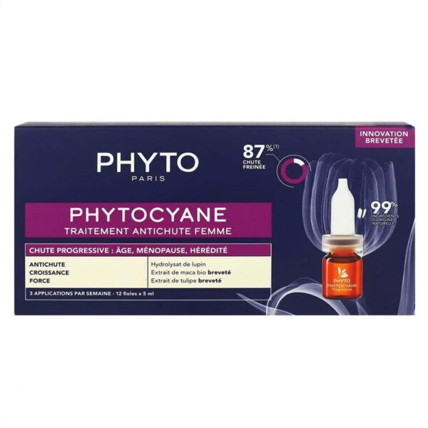ویال ضدریزش مو بانوان فیتو سیان- PHYTO Phytocyane Progressive Anti-Hair Loss Treatment for Women 