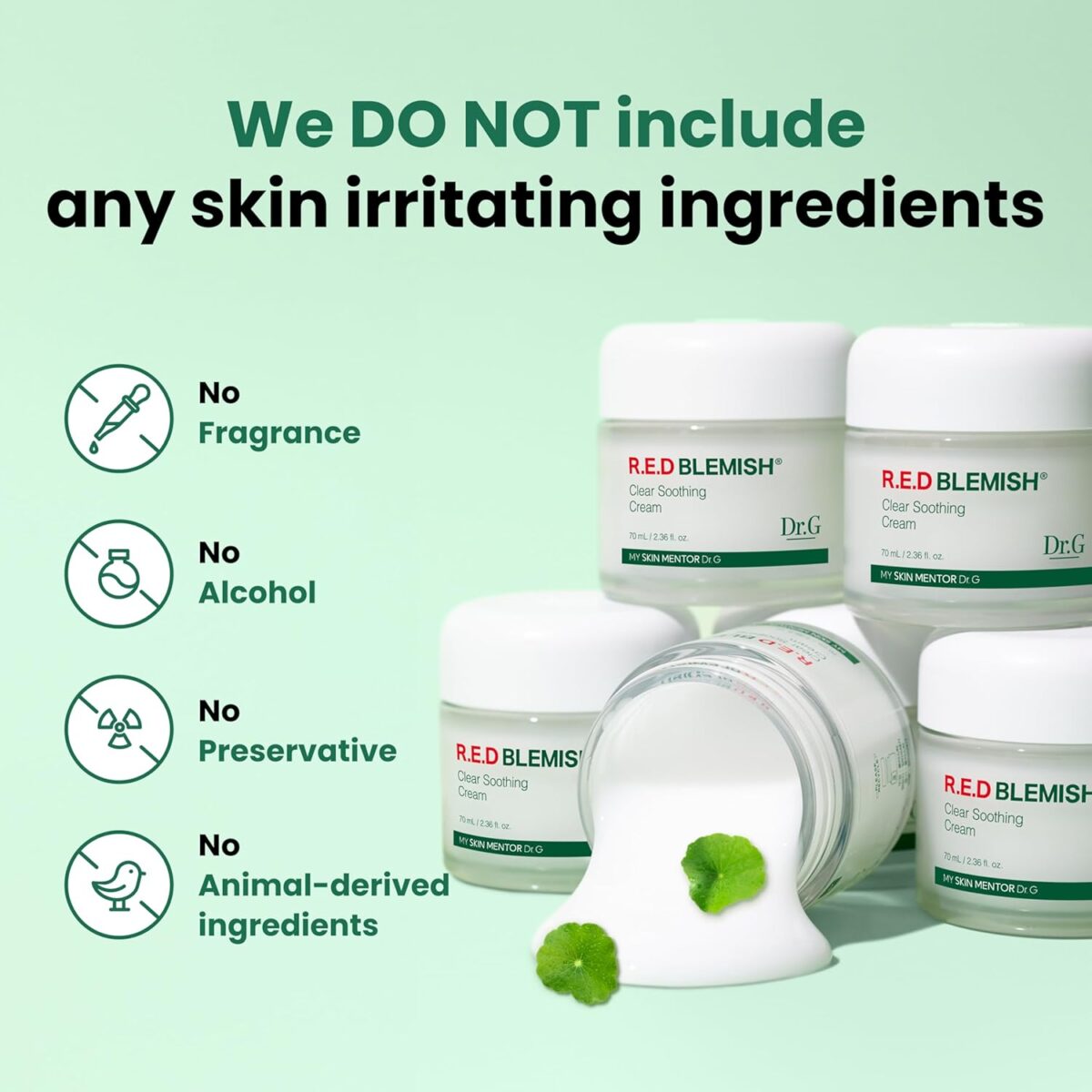 کرم ضدجوش و قرمزی دکتر جی-Dr.G Red Blemish Clear Soothing Korean Moisturizer Face Cream