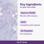 تونر NAD و PDRN جوانساز و لیفتینگ نامبوزین No.9 NAD+ PDRN Glow Boosting Toner - تصویر 6