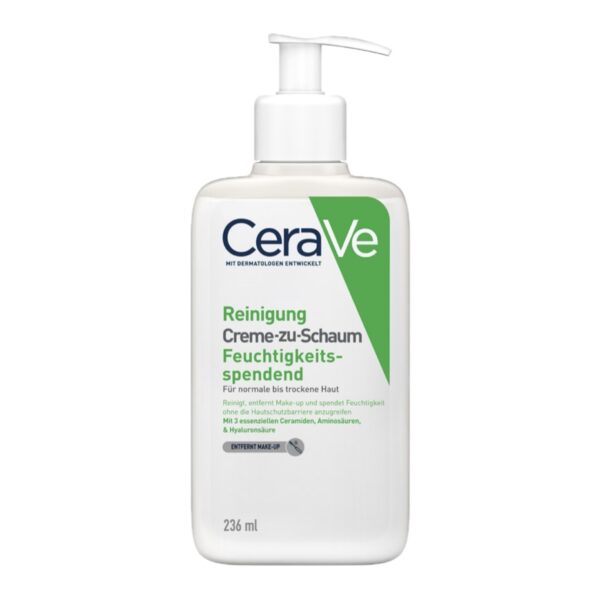 شوینده کرمی آرایش آبرسان سراوی cerave cream to foam hydrting make up remover