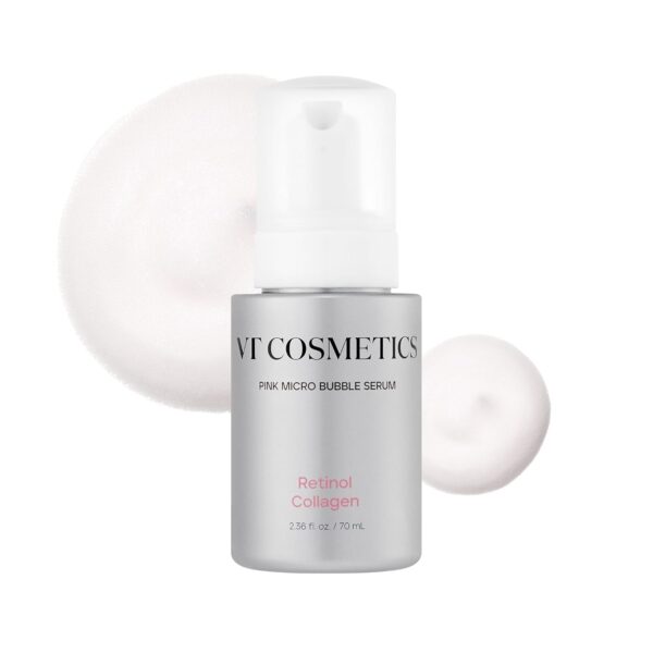 سرم میکرو بابل رتینول و کلاژن وی تی VT Retinol Collagen Pink Micro Bubble Serum