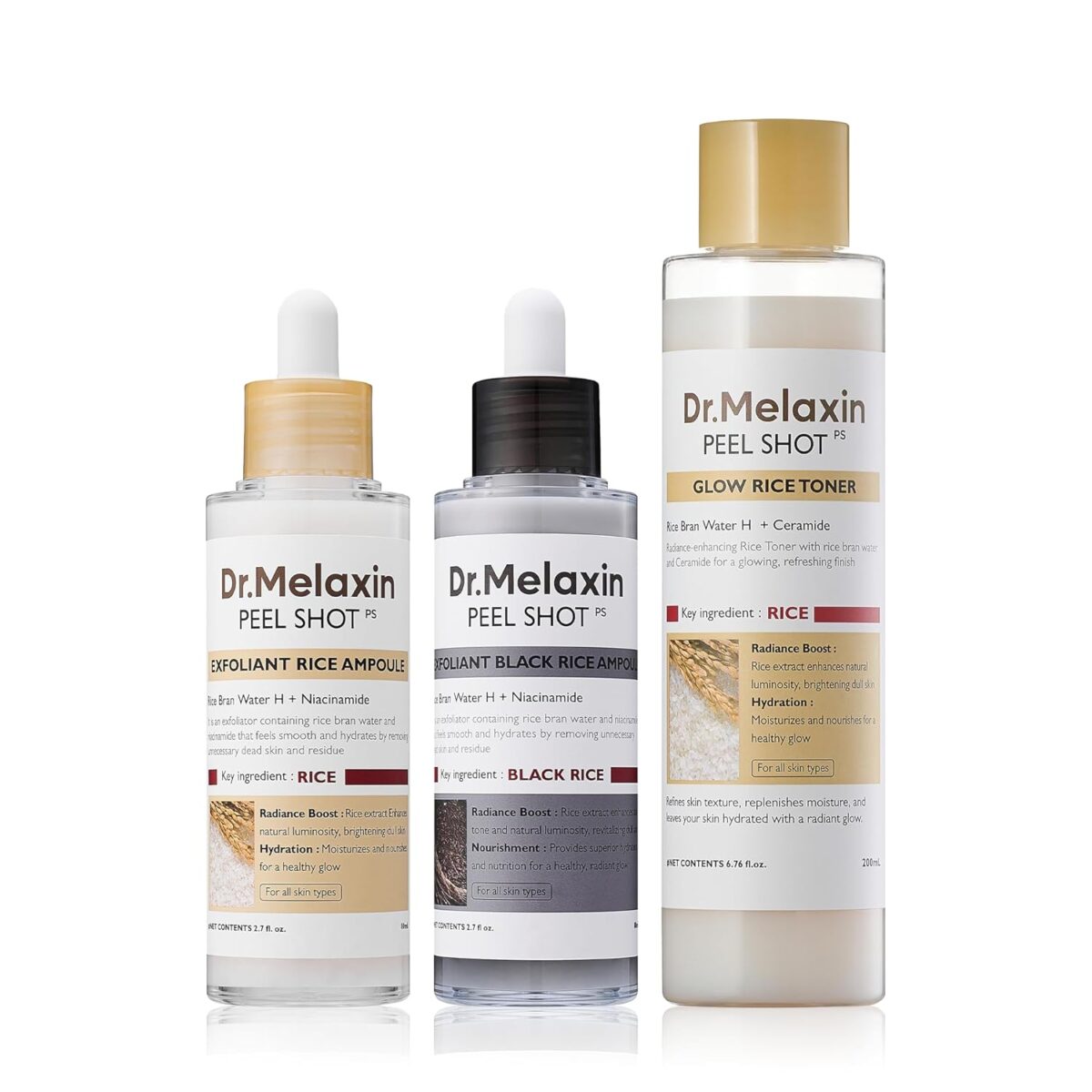 ست پیلینگ شات صورت و بدن دکتر ملاکسین-Dr.Melaxin peel shot care set