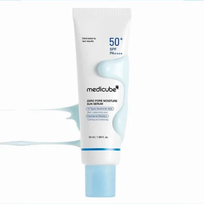 ضدافتاب کنترل منافذ و آبرسان مدی کیوب medicube zero pore moisture sun serum