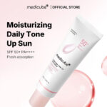 ضدافتاب تون آپ جوانساز و روشن کننده مدی کیوب medicube PDRN Pink Tone Up Sun Cream