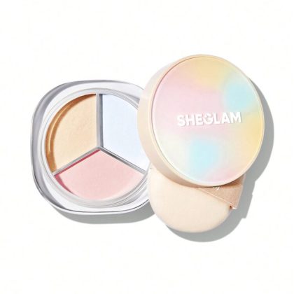 پودر فیکس 3 رنگ شیگلم- SHEGLAM Radiance Ring 3-In-1 Correcting Setting Powder