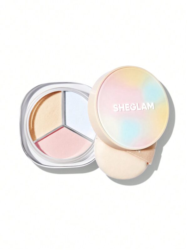 پودر فیکس 3 رنگ شیگلم- SHEGLAM Radiance Ring 3-In-1 Correcting Setting Powder
