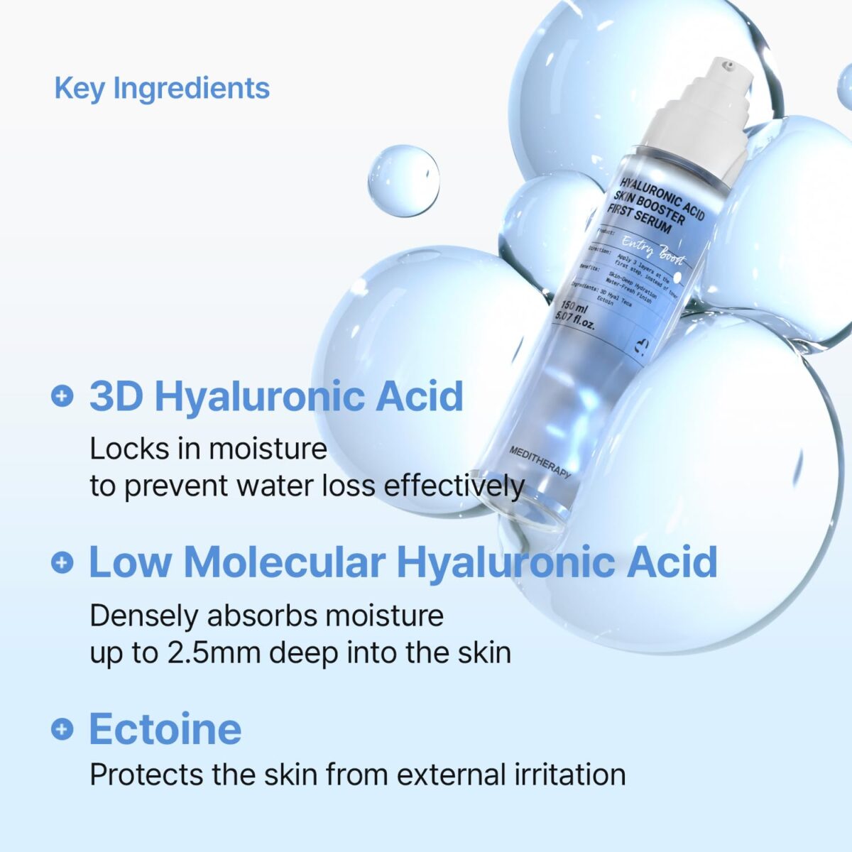 بوستر سرم هیالو اسید آبرسان عمیق مدی تراپی Meditherapy Hyaluronic Acid Skin Booster First Serum - Image 4