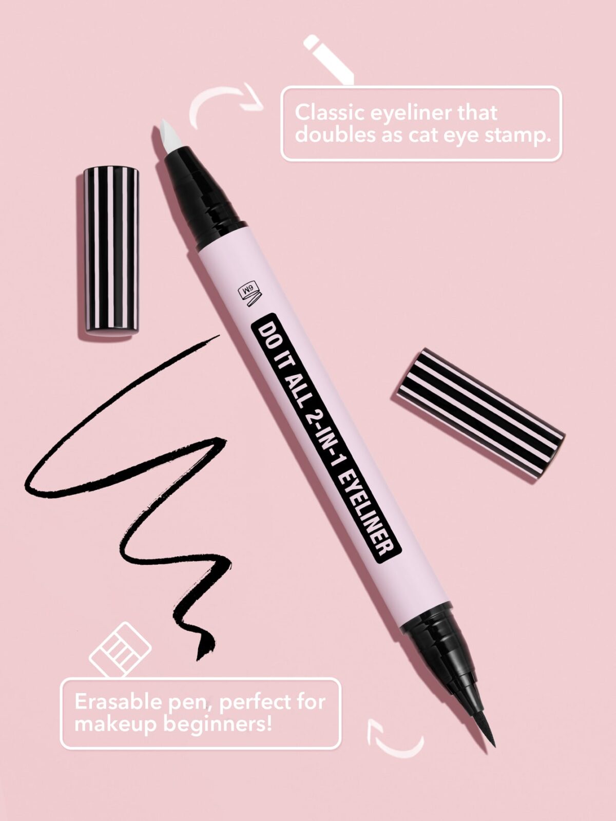 خط چشم 2 طرفه پاک کن دار شیگلم SHEGLAM Do It All 2-In-1 Eyeliner - تصویر 5