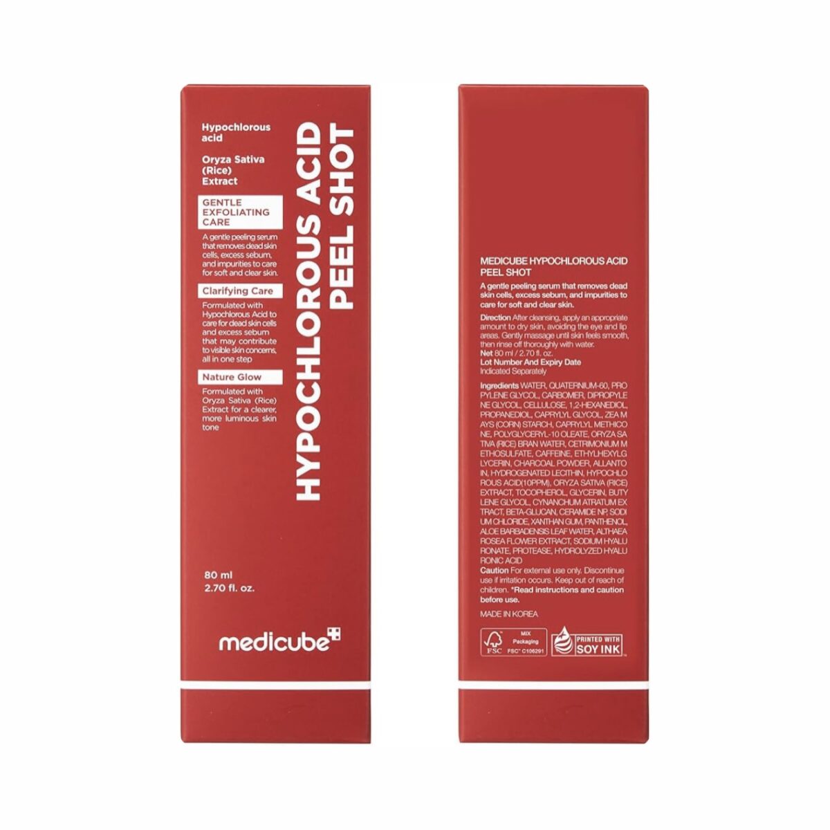 پیلینگ شات لایه برداری و رفع منافذ مدی کیوب medicube Hypochlorous Acid PEEL SHOT - Image 2