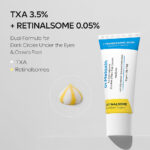 کرم دورچشم رتینال و TXA ضدچروک و روشن کننده قوی دکتر ملاکسین-Dr.Melaxin TX RETINALSOME DOUBLE EFFECT EYE CREAM