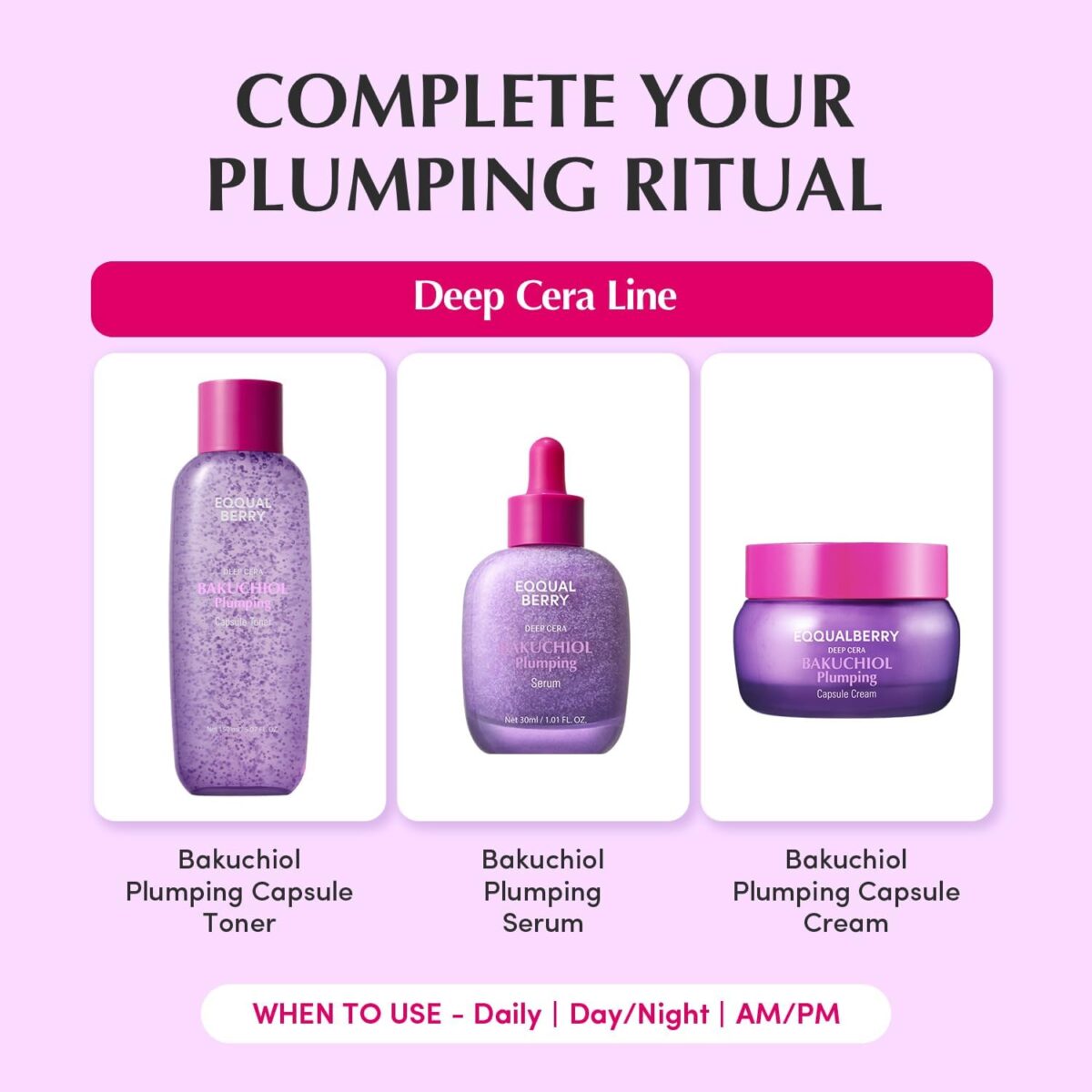 تونر کپسولی باکوچیول و پپتید جوانساز آکوال بری EQQUALBERRY Bakuchiol Plumping Capsule Toner - تصویر 2