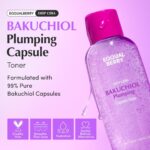 تونر کپسولی باکوچیول و پپتید جوانساز آکوال بری EQQUALBERRY Bakuchiol Plumping Capsule Toner