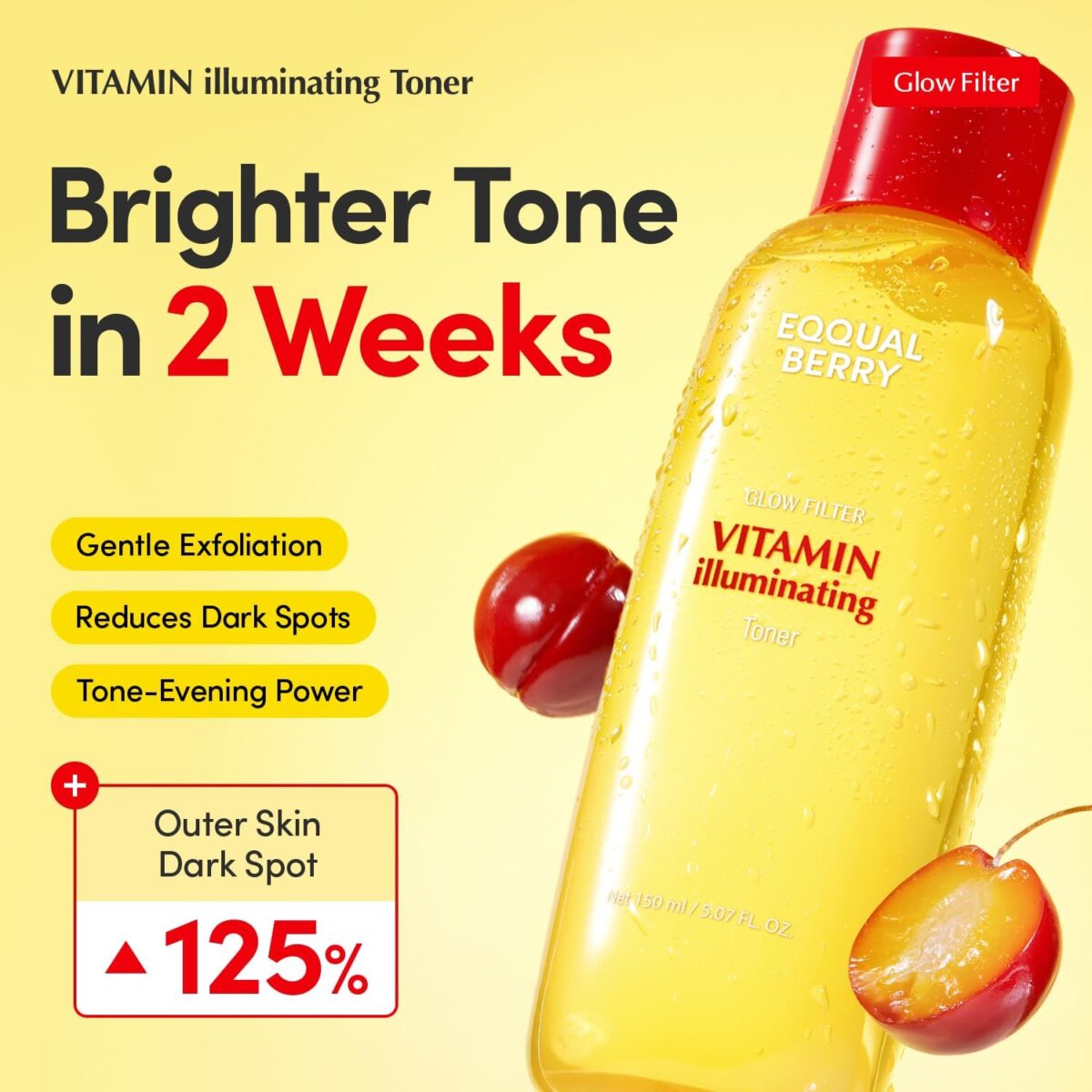 تونر ویتامین سی روشن کننده و ضدلک اکوال بری EQQUALBERRY Vitamin Illuminating Toner - تصویر 5