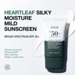 ضداقتاب مرطوب کننده و تسکین دهنده آنوا Anua Heartleaf Silky Moisture Mild Sunscreen - Image 2