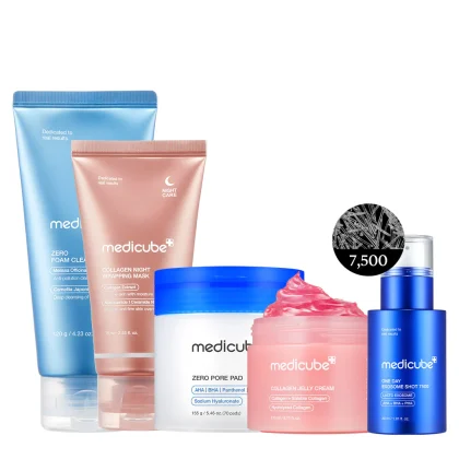 ست پوست شیشه ای و رفع منافذ مدی کیوب medicube Affordable Glass Glow Set