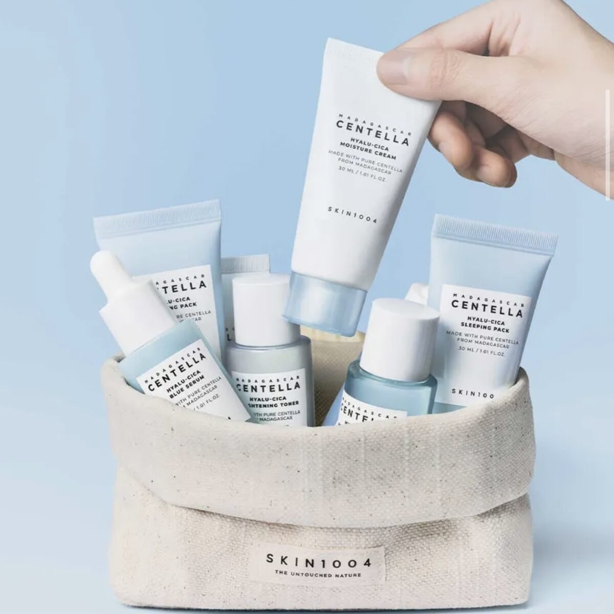 کیت مسافرتی آبرسان و مرطوب کننده هیالو سیکا اسکین 1004 SKIN1004 Centella Hyalu Cica Travel Kit - تصویر 4