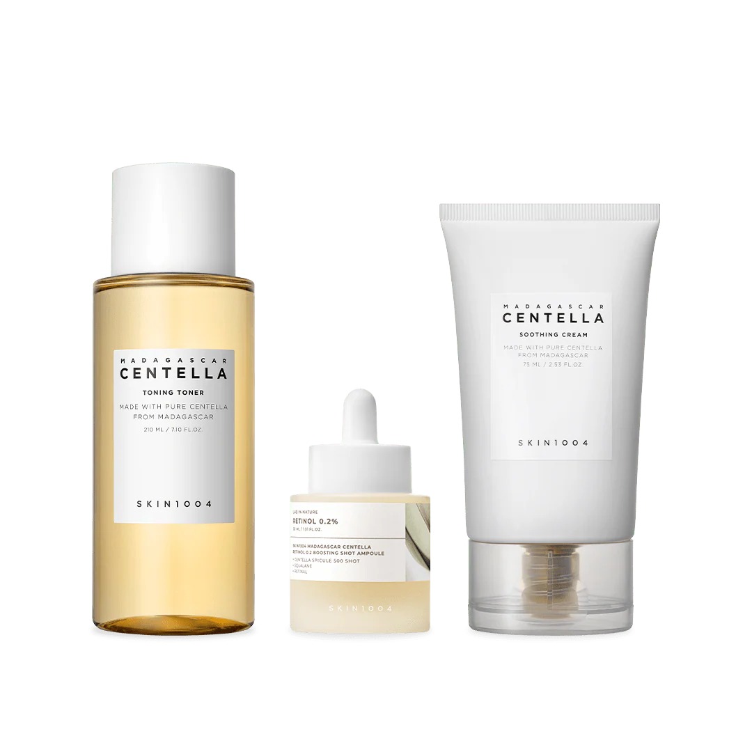 ست درخشان کننده و جوانساز پوست سنتلا اسکین 1004 SKIN1004 Centella Retinol Glow Routine Set