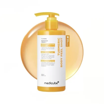 پیلینگ شات بدن کوجیک اسید و زردچوبه مدی کیوب MEDICUBE KOJIC ACID TURMERIC BODY PEEL SHOT