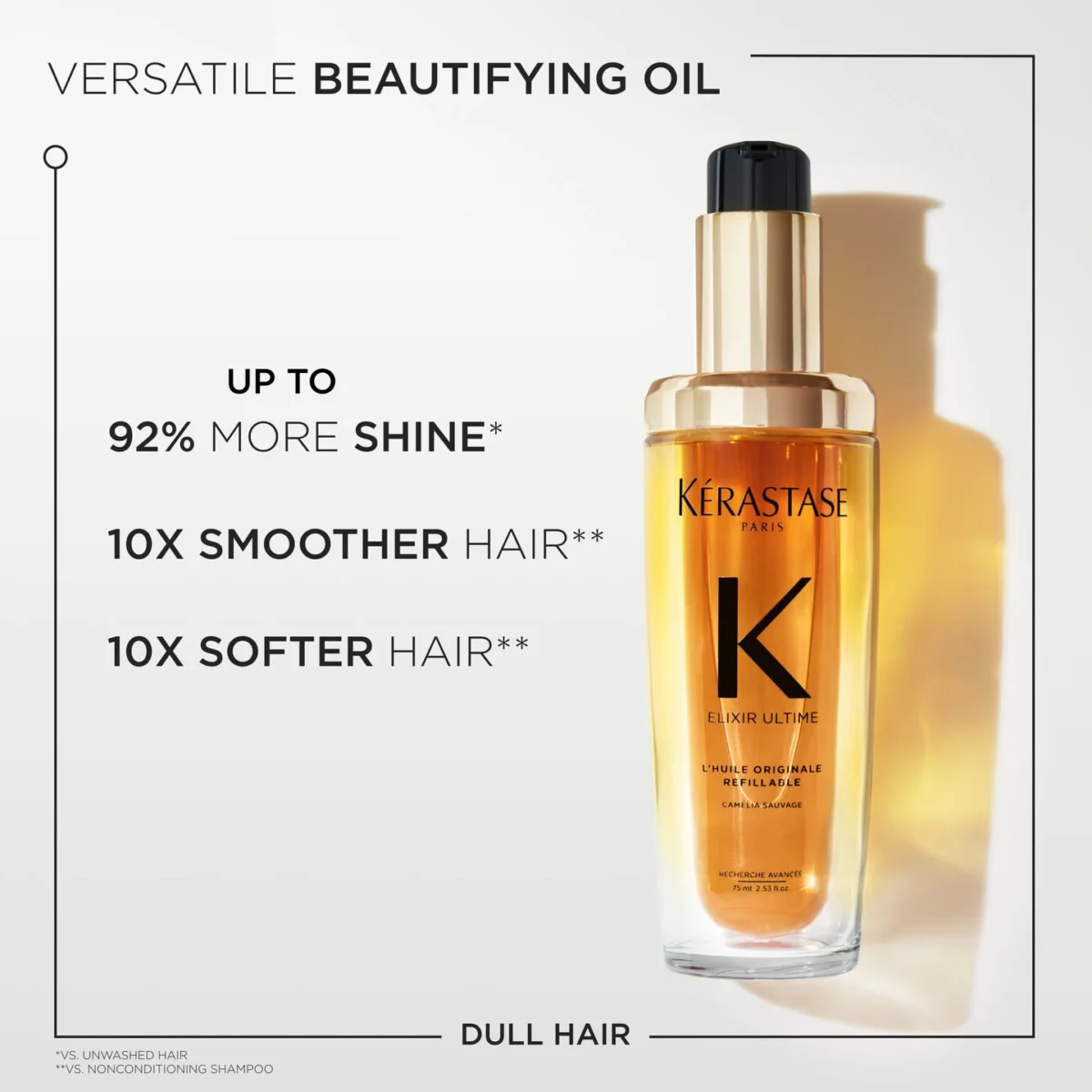 روغن مو درخشان تقویت و نرم کننده کراستاس KERASTASE ELIXIR ULTIME OIL REFILLABLE - Image 5