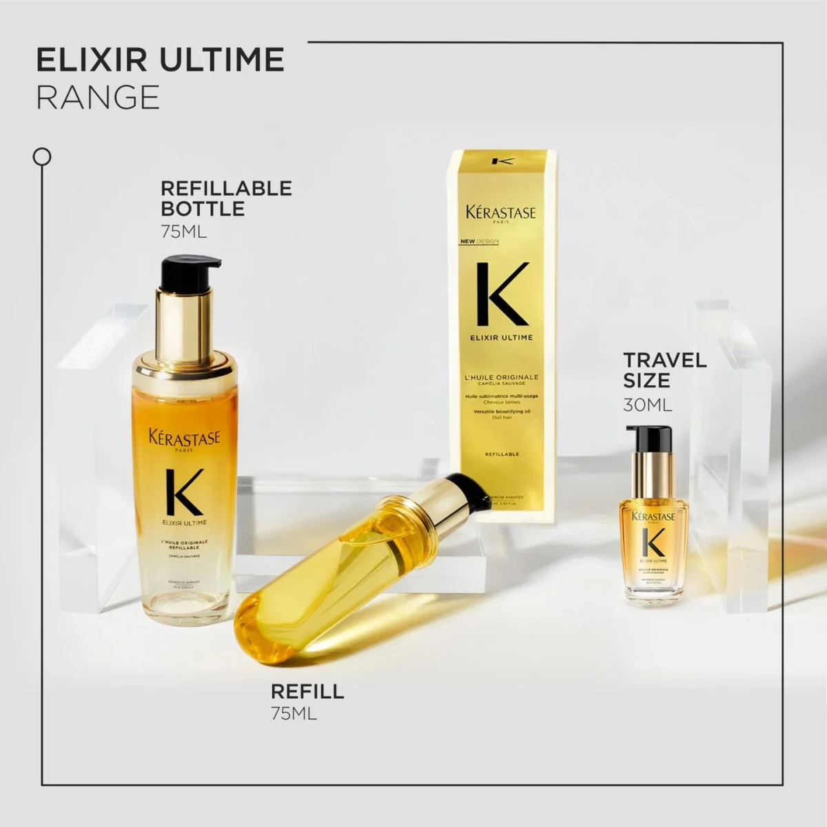 روغن مو درخشان تقویت و نرم کننده کراستاس KERASTASE ELIXIR ULTIME OIL REFILLABLE - Image 10