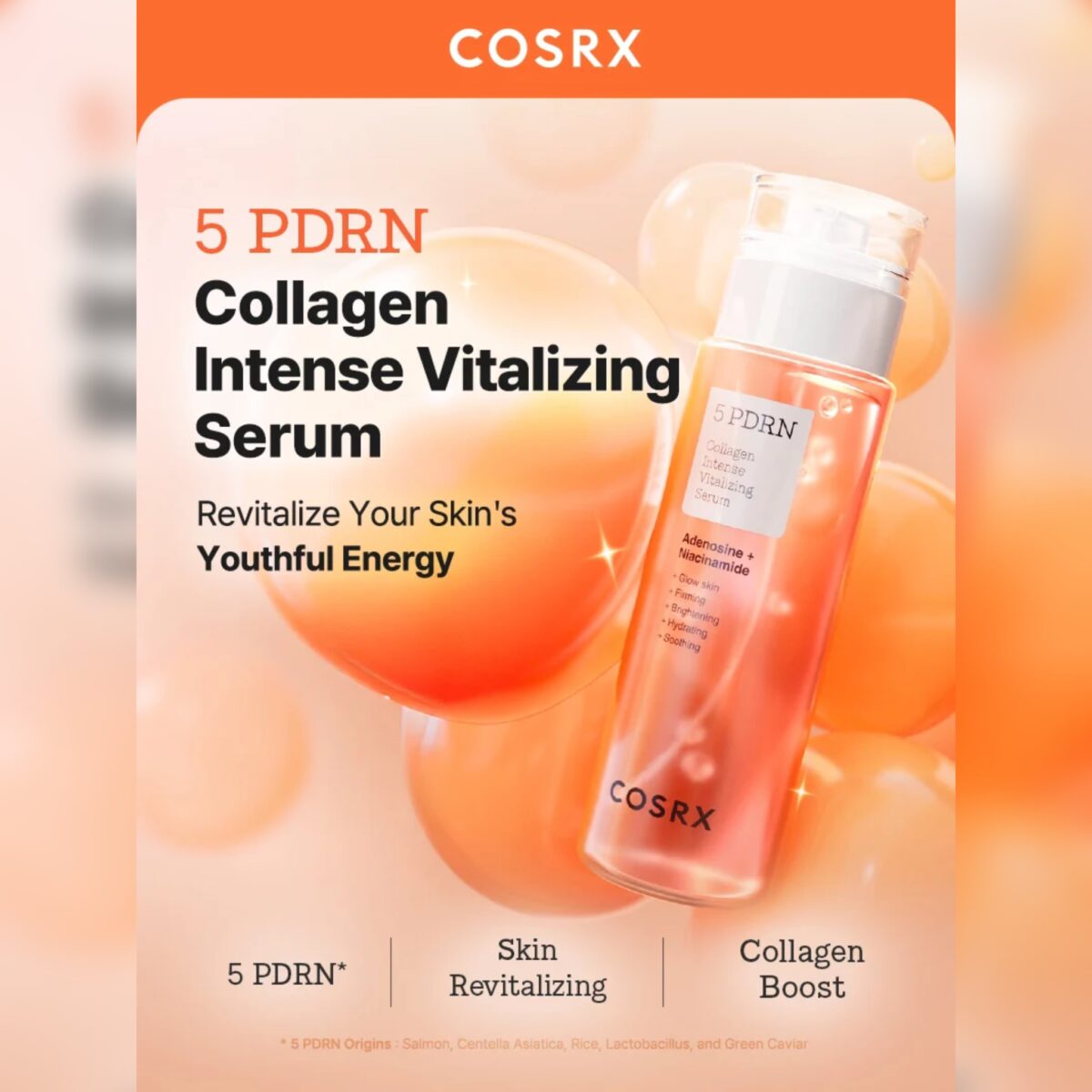 سرم کلاژن و PDRN جوانساز و درخشان کننده کوزارکس COSRX 5PDRN COLLAGEN INTENSE VIT SERUM - Image 6