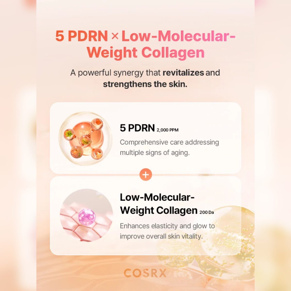 سرم کلاژن و PDRN جوانساز و درخشان کننده کوزارکس COSRX 5PDRN COLLAGEN INTENSE VIT SERUM
