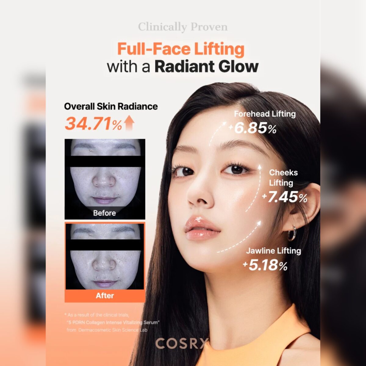 سرم کلاژن و PDRN جوانساز و درخشان کننده کوزارکس COSRX 5PDRN COLLAGEN INTENSE VIT SERUM - Image 9