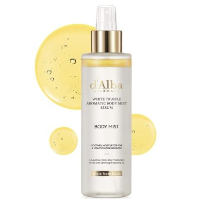 بادی میست ترافل سفید دالبا آبرسان عمیق و درخشان کننده dalba Italian White Truffle Aromatic Body Mist Serum