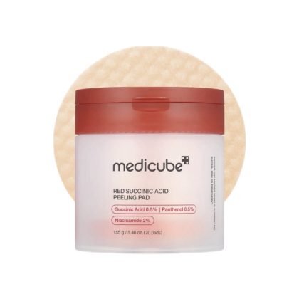 تونر پد ضدجوش و التهاب سوکسینیک اسید مدی کیوب MEDICUBE Red Succinic Acid Panthenol Pads