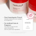 تونر پد ضدجوش و التهاب سوکسینیک اسید مدی کیوب MEDICUBE Red Succinic Acid Panthenol Pads - Image 4