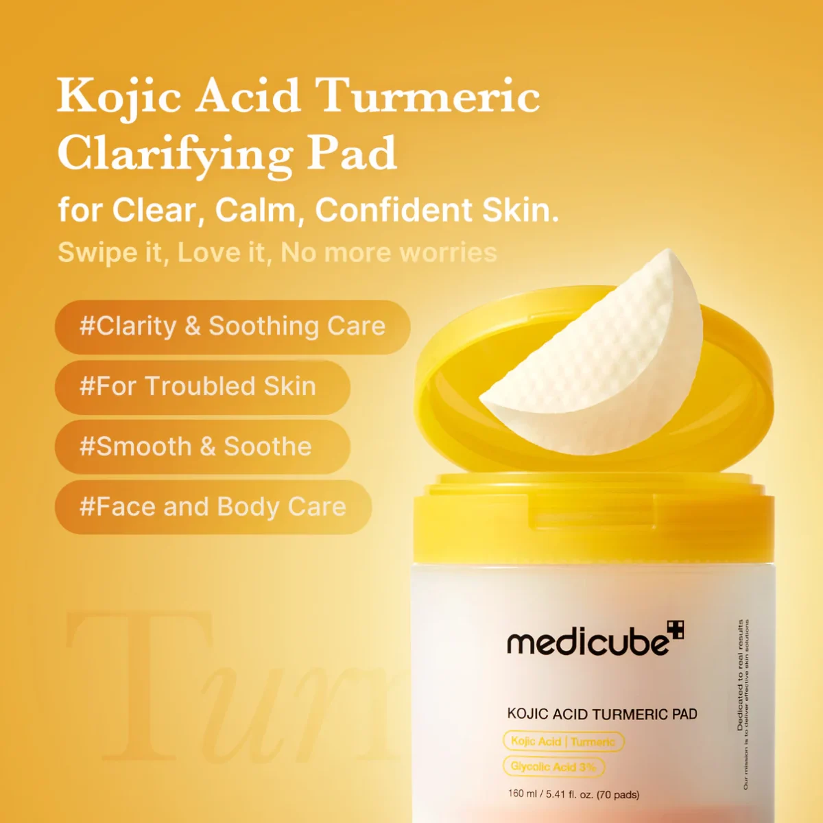 تونر پد کوجیک اسید و زردچوبه ضدلک تیره و روشن کننده مدی کیوب MEDICUBE Kojic Acid Tumeric Toner Pad - Image 7