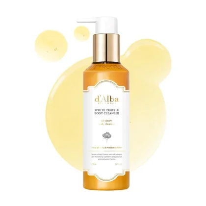 شوینده بدن ترافل سفید د البا درخشان کننده و آبرسان d alba Piedmont White Truffle Oil Serum Body Cleanser