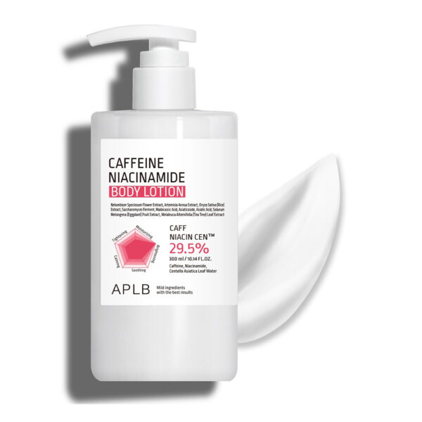 لوسیون بدن کافئین و نیاسین آمید ضد لک و تیرگی بدن APLB BODY LOTION CAFFEINE NIACINAMIDE