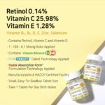 مکمل رتینول و ویتامین سی جوانساز و کاهش دهنده منافذ پوست APLB Retinol Vitamin C E Beauty Tablet - Image 20