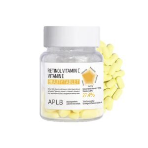 مکمل رتینول و ویتامین سی جوانساز و ضد چین چروک پوست APLB Retinol Vitamin C E Beauty Tablet