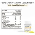 مکمل رتینول و ویتامین سی جوانساز و کاهش دهنده منافذ پوست APLB Retinol Vitamin C E Beauty Tablet - Image 6