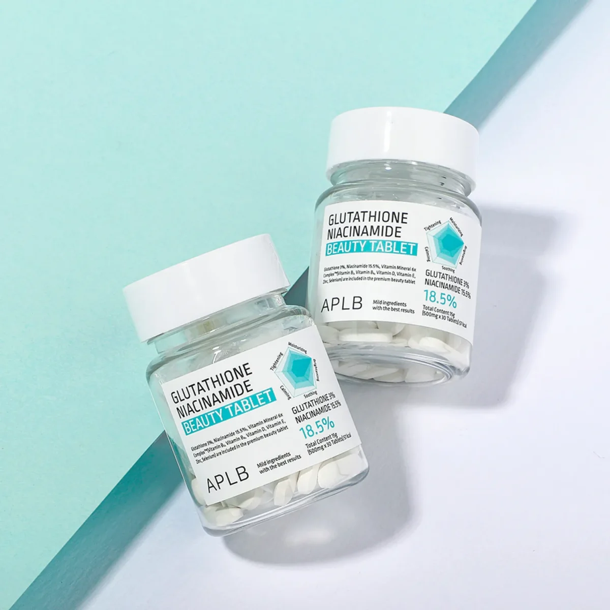 مکمل گلوتاتیون و نیاسین روشن و درخشان کننده پوست APLB Glutathione Niacinamide Beauty - Image 19