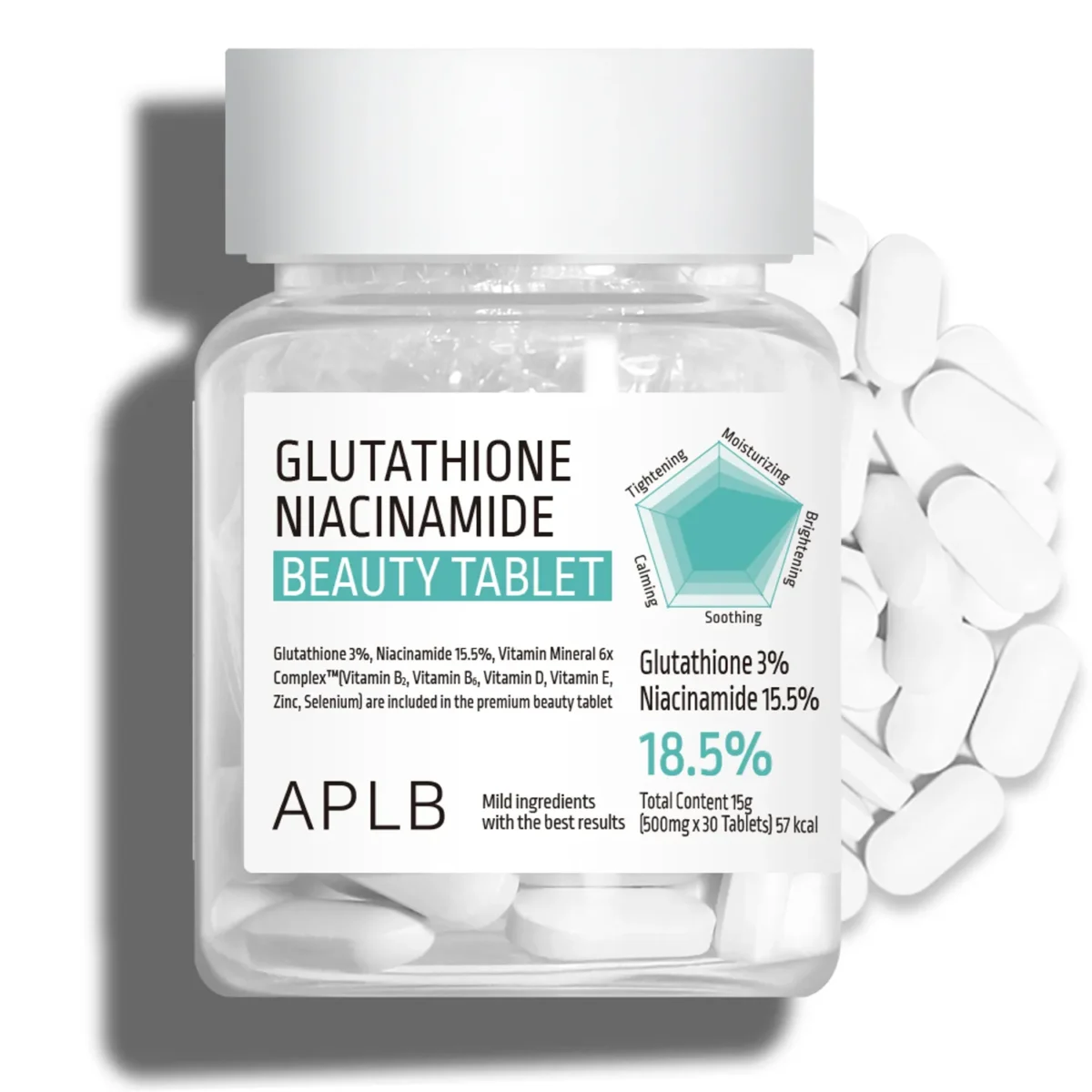 مکمل گلوتاتیون و نیاسین روشن و درخشان کننده پوست APLB Glutathione Niacinamide Beauty - Image 18