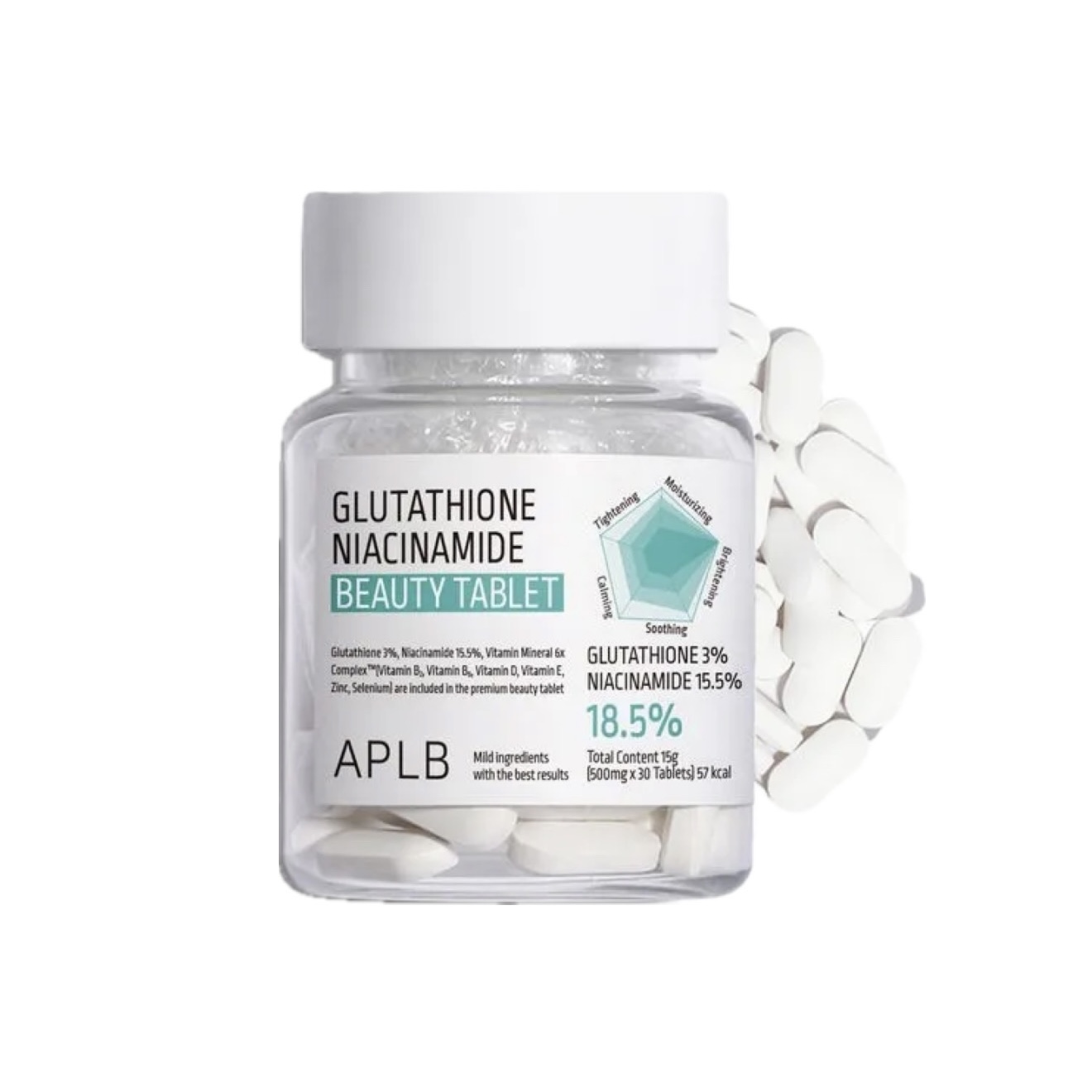 مکمل گلوتاتیون و نیاسین روشن و درخشان کننده پوست APLB Glutathione Niacinamide Beauty مکمل گلوتاتیون و نیاسین روشن و درخشان کننده پوست APLB Glutathione Niacinamide Beauty