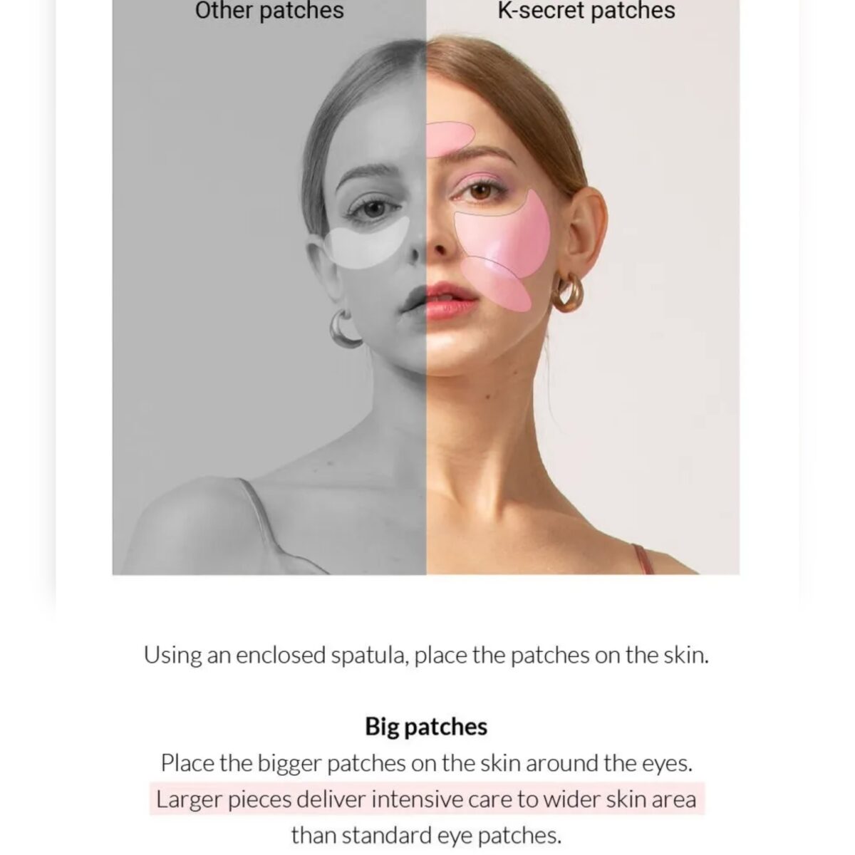 پچ چشم ژلی ویتامین سی روشن کننده کی سکرت K-SECRET EXTRA ILLUMINATING VIT C EYE GEL PATCHES
