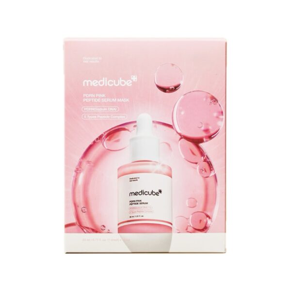 پک سرم ماسک PDRN صورتی و پپتید جوانساز و ضدچروک مدی کیوب MEDICUBE PDRN PINK PEPTIDE SERUM MASK