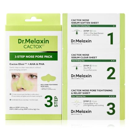 پک ماسک بینی 3 مرحله کاکتوس دکتر ملاکسین DR.MELAXIN CACTOX 3-Step Nose Mask Pack